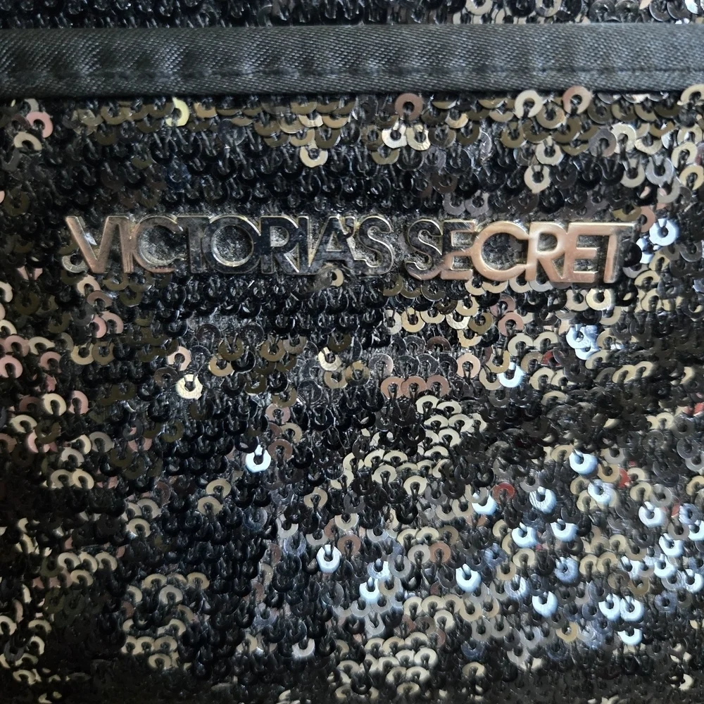 Victoria's Secret Black Sequin Clutch